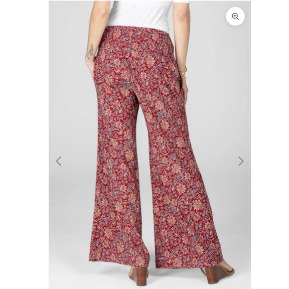 KiraGrace High Rise Wide Leg Pants Flowy Boho Travel Comfort Stretch Size Large - Picture 2 of 10